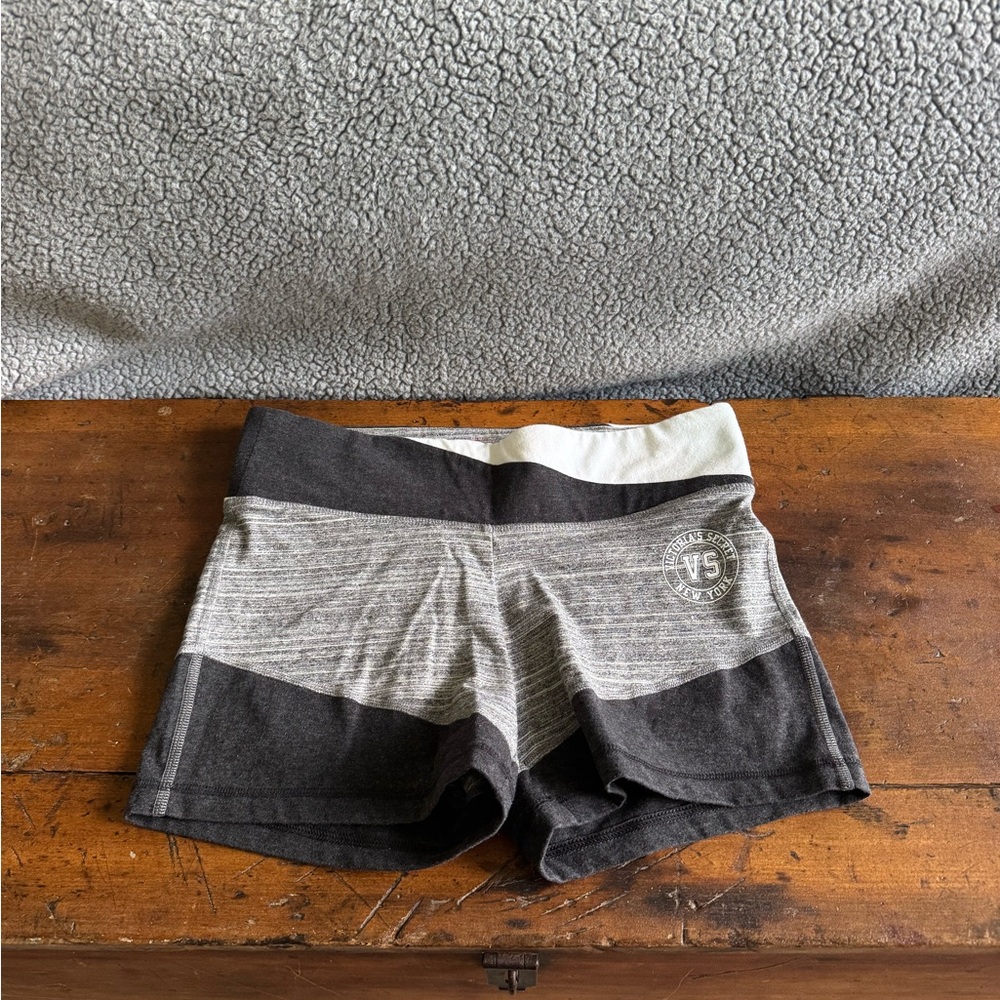 Victoria's Secret Gray and Black Athletic Shorts
